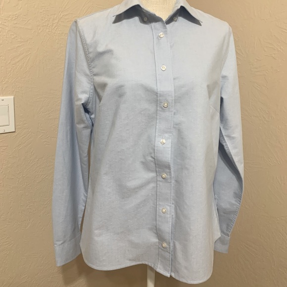 🌱 Lands End Long Sleeve Blouse | Adapted Magnet/Velcro Closure | Size 10 - Picture 1 of 10